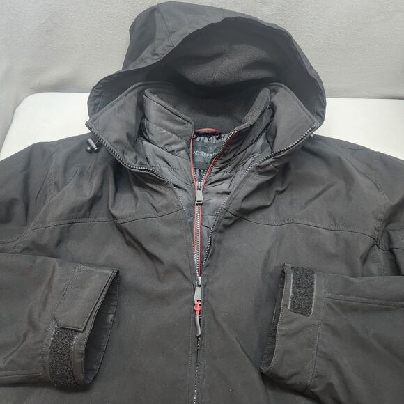 Weatherproof Men's Ultra Tech Men's Jacket Removable Hood Black Sz XXL - Picture 1 of 7
